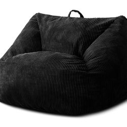 Abroloy Bean Bag Chair for Adult, Giant Bean Sofa with High-Rebound Memory Foam, Chair Plush Microfiber BRAND NEW