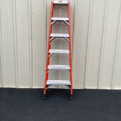 6 ft. Fiberglass Step Ladder with 375 lbs. Load Capacity Type IAA Duty Rating