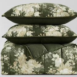 Wonderful Luxury Flora Quilt Set Queen Soft Cozy