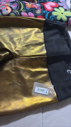All over leather leggings with price tag