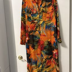 Ralph Lauren Collection Seneca Tropical Print New Linen Dress SZ 2