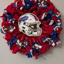 Buffalo Bills Wreath New Handcrafted 