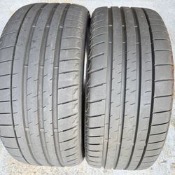 Two Premium Tires 235/40/19 Bridgestone Potenza sport Like New With 80-85% Left Cheap Pair Mint -“