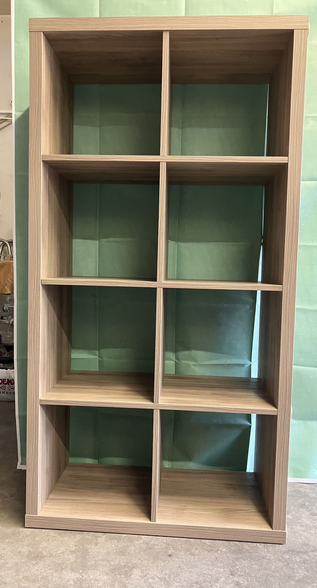 IKEA KALLAX Book Storage Shelf unit stained oak effect 30 1/8x57 5/8 Excellent Condition Like New"