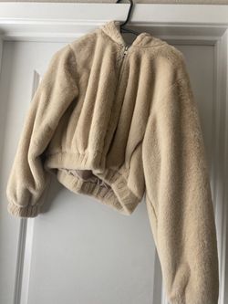 Crop fur coat