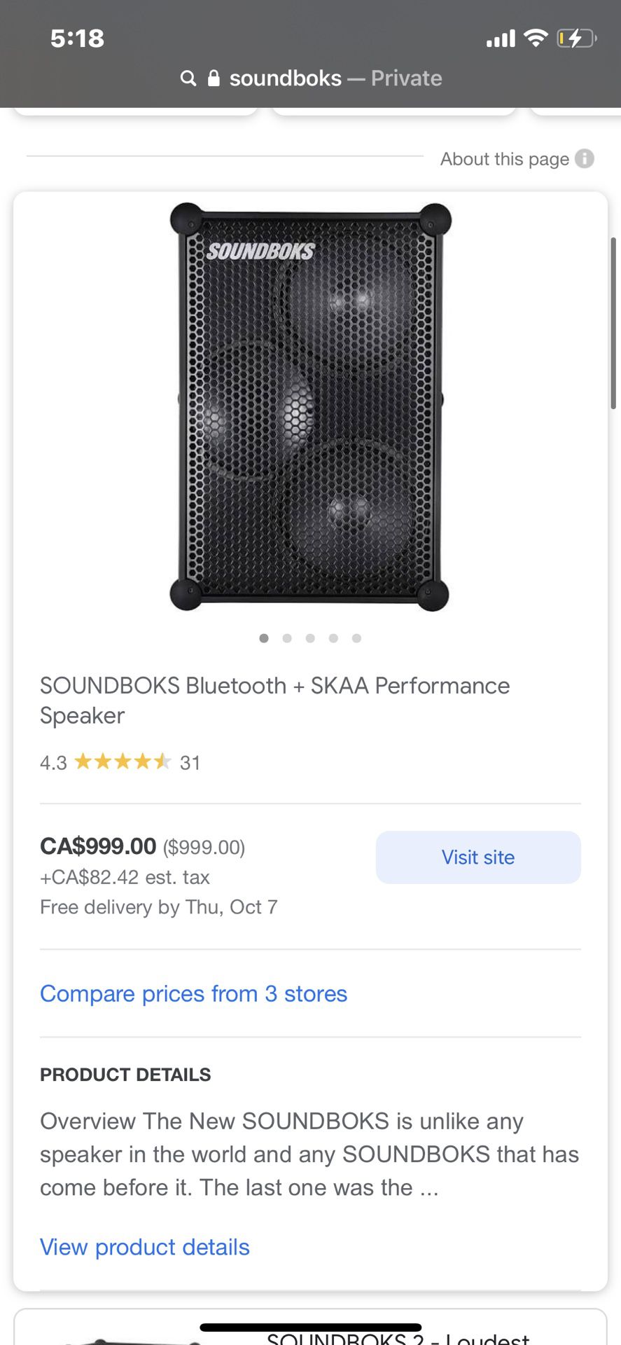 Soundboks 3 Portable Speaker