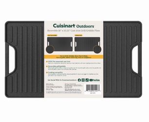 Cuisinart 2-in-1 Cast Iron Reversible Griddle Plate Brand New