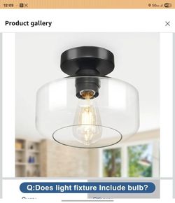 Industrial Semi Flush Mount Ceiling Light - New In Box