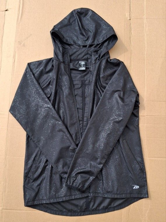 Pro Player Womans Hooded Windbreaker Snake Skin Pattern.  Large
