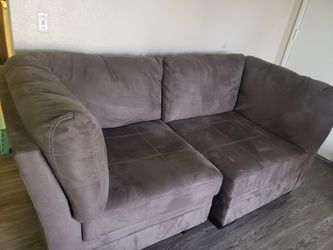 Microfiber Sectional grey couch