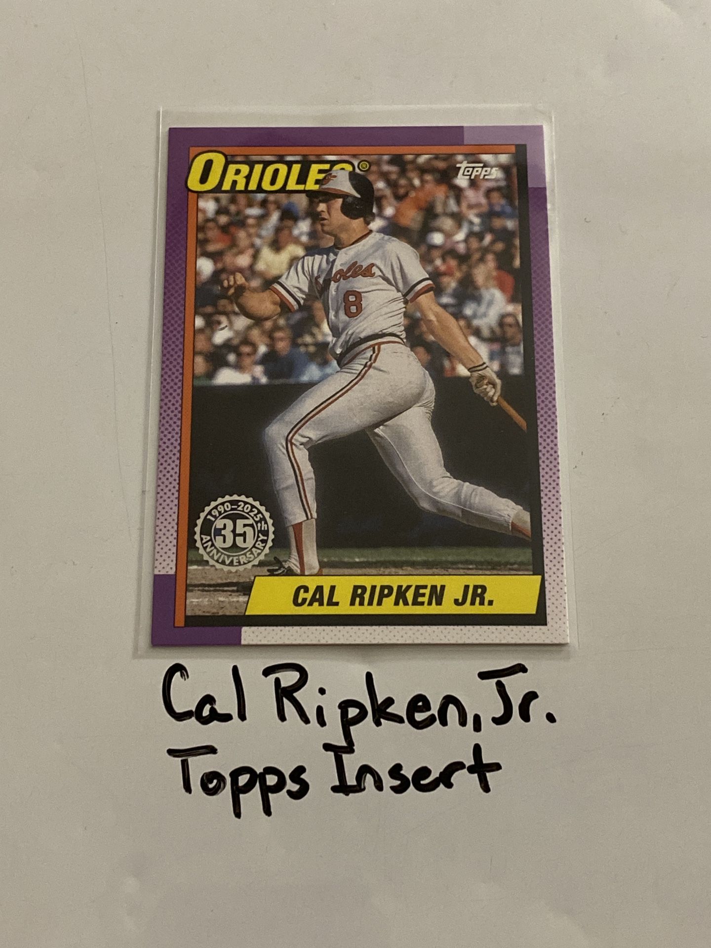 Cal Ripken,Jr. Baltimore Orioles Hall of Fame Shortstop Topps Short Print Insert Card.