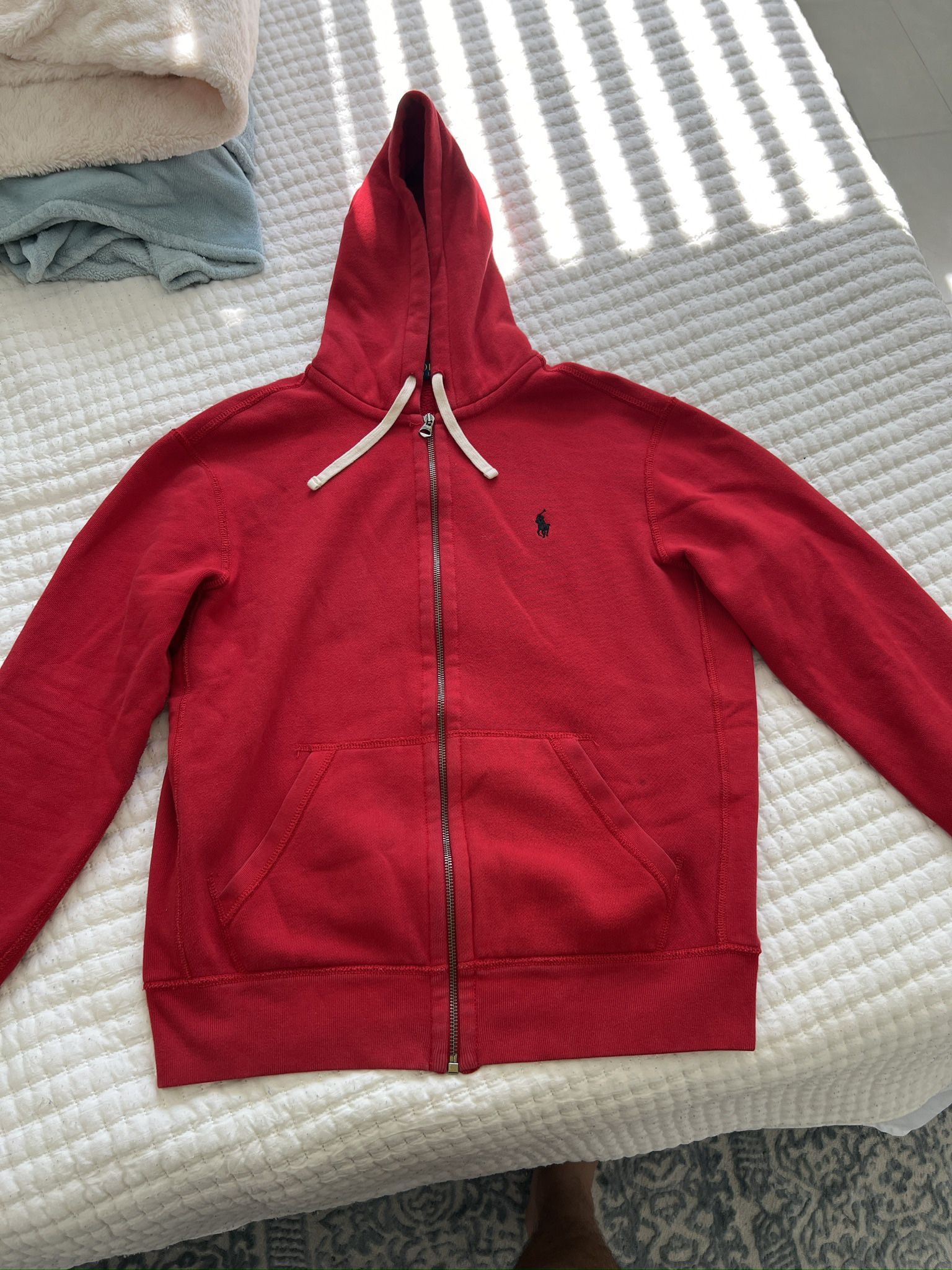 Polo Ralph Lauren red zipper hoodie size medium