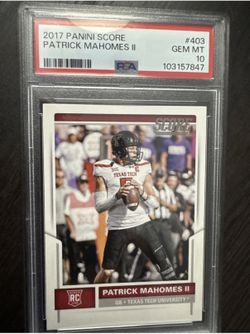 Patrick Mahomes Score Rookie PSA 10