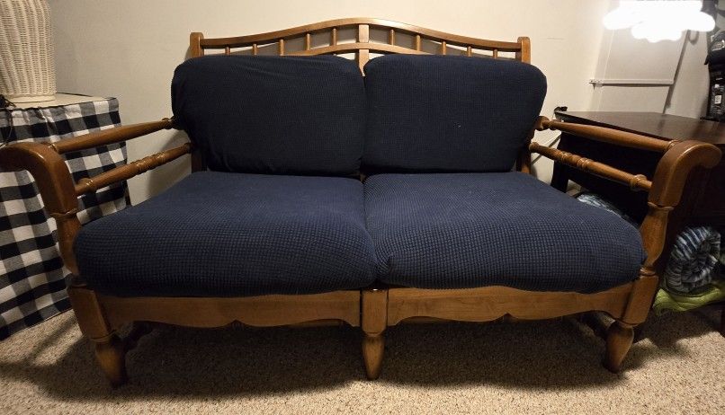 Two Vintage Ethan Allen Loveseats