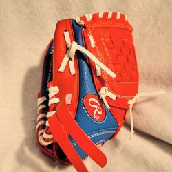 Rawlings Players Series Red White And Blue Kids T Ball Glove 