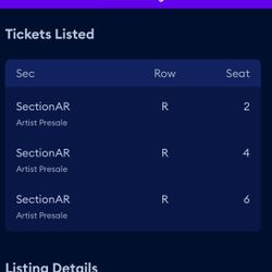 Lane 8 Tickets. 