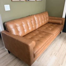 comfortable leather couch