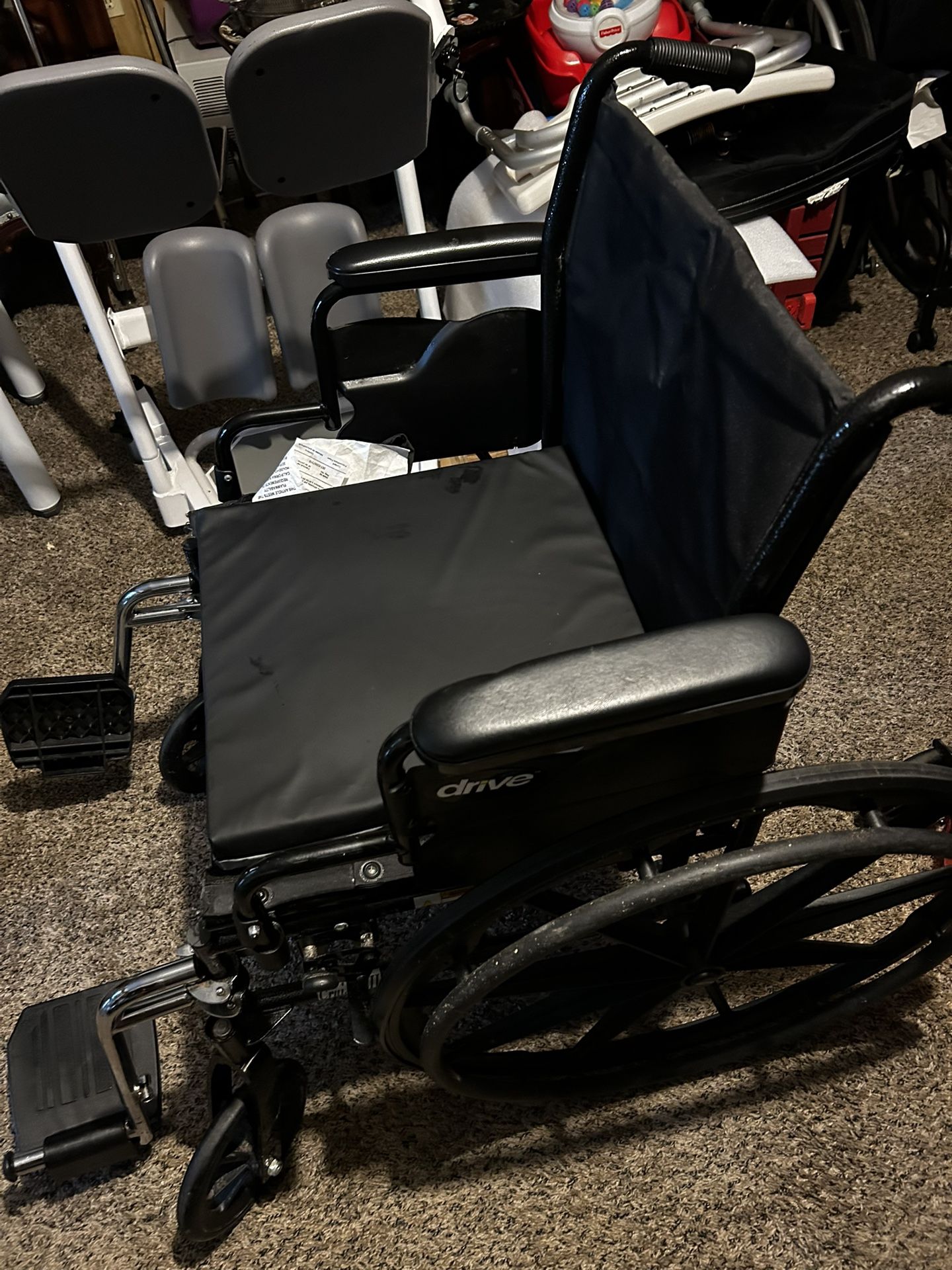 Wheelchair- Drive Cruiser 3 Bariatric Wheelchair W/20” Seat Width + Cushion + Footrests 