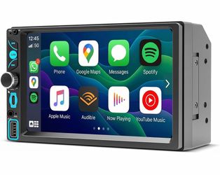 Double DIN Car Stereo with Apple CarPlay & Android Auto