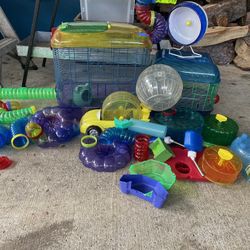 2 Hámster Cages, Hamster Car, Hamster Ball And Other Accessories