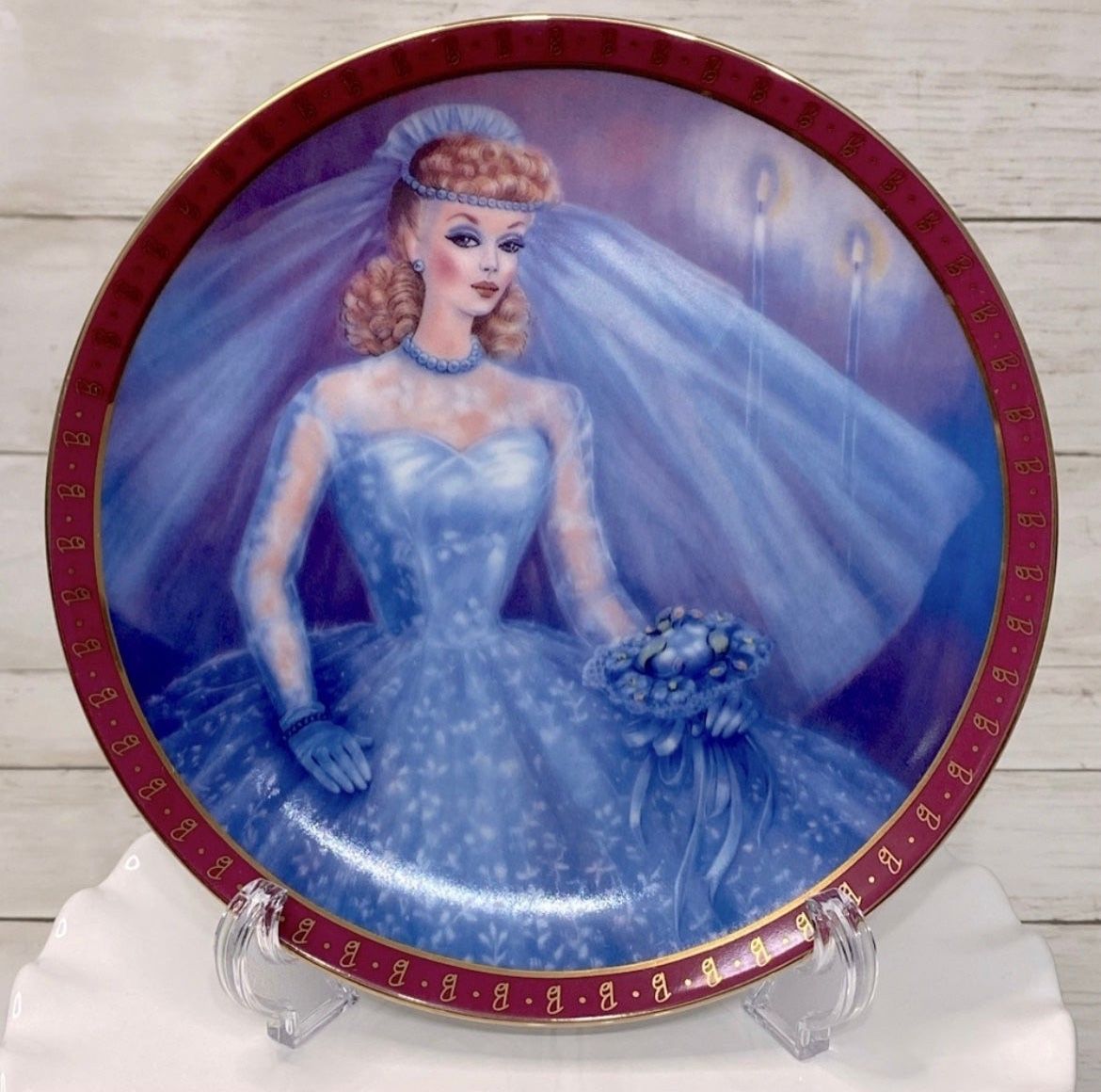 VTG Danbury Mint Barbie Bride-To-Be Collector's Plate
