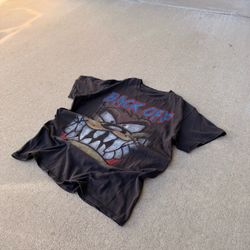 90s Looney Tunes Tasmanian Devil Back Off Black Graphic Tee Mens M