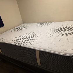 Full size bed mattress,box spring with frame