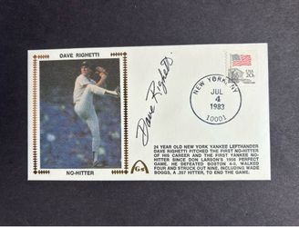 Dave Righetti 7/4/83 USPS F.D.C NO-Hitter cache. Negotiable