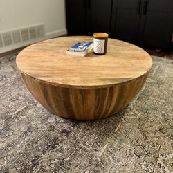 Round Wood Coffee Table