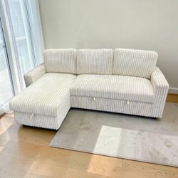 Sectional sofa sleeper pull out bed with storage NEW