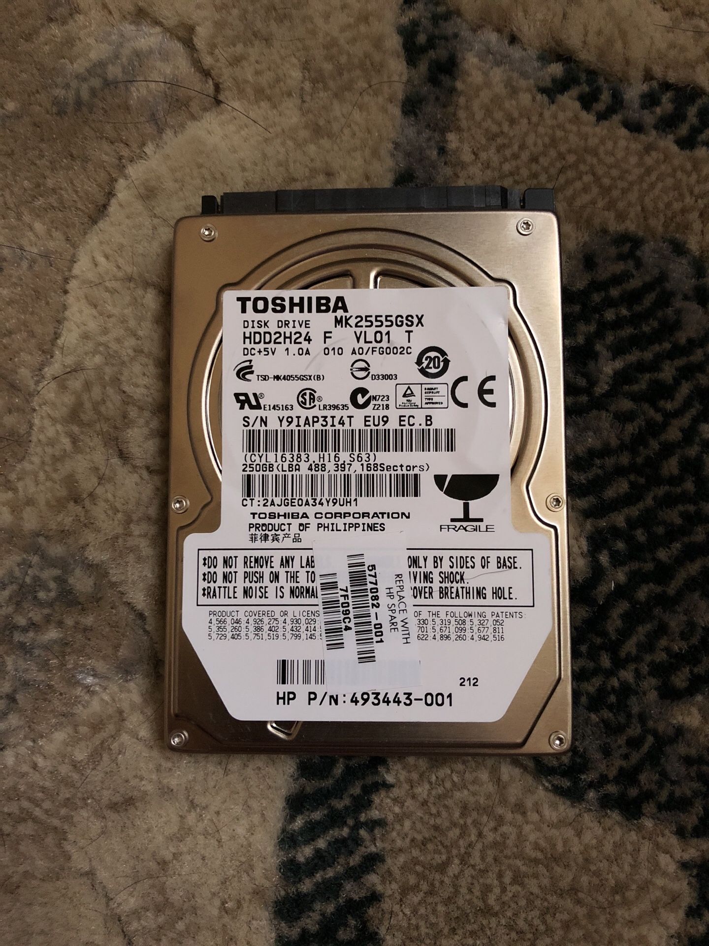 250GB Hard Drive