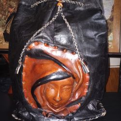 African 3 Dimensional Leather Handbag