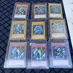 $1200! All you see. 9 Blue eyes 1996 1st Edition & Picture frame with signature just 1 Blue eyes goes $300! To 1000. I have 9  hahaha