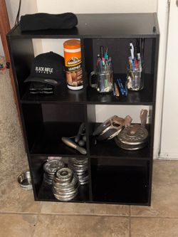 Black cube shelf