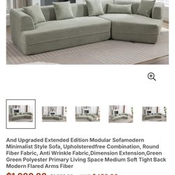 🛋️ Modern L-Shape Sectional Sofa (Right-Facing Chaise)