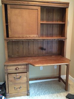 Oak desk with hutch for sale