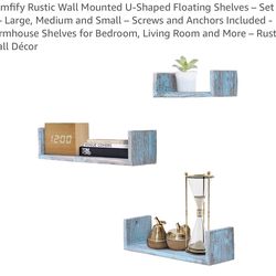 Blue Floating Shelves NEW IN BOX