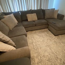 Gray Plush Couches