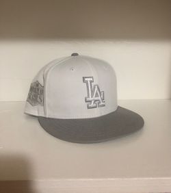 LA Dodgers White Two Tone Snapback Hat