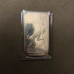 1975 Vintage THE EXORCIST one Ounce Silver Bar