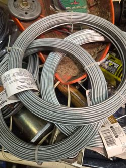 3 rolls 12 guage galvanized wire 100 ' each roll $10 per roll