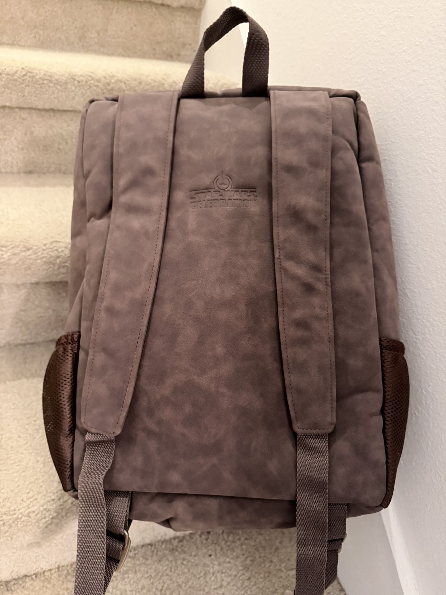 StarWars Celebration Anaheim 2020 Mandalorian Grogu The Child Brown Backpack NWT