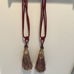 Large 28”L Curtain Tie Backs