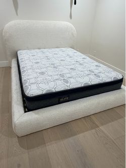 Queen size mattress pillow top 12” new mattress in a plastic sealed     We offer same day delivery