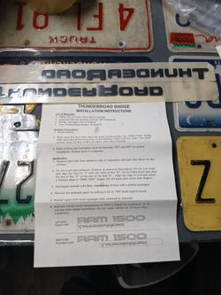 Dodge Ram 1500 [all models] Thunder Road Set Badge Rh And Lh Mopar