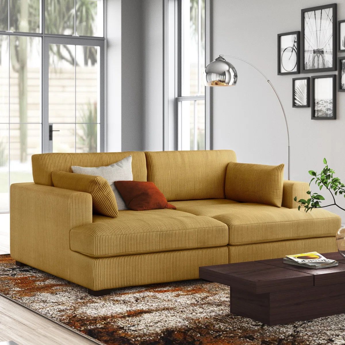 Bentura 83.86'' Recessed Arm Modular Sofa