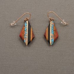 Multi-Colored Recycled Earrings 