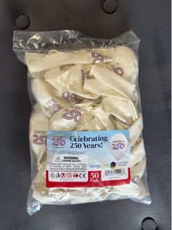 Official America 250 Balloons – 50 Pack – New Sealed
