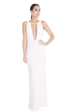 Prom Formal Dress Size Medium Ivory and Pink Long