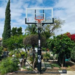 Spalding 54" In-Ground Basketball Hoop, Adjustable Basketball Court New